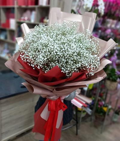 Букет цветов из: Гипсофила в Алексеевка Алексеевский район