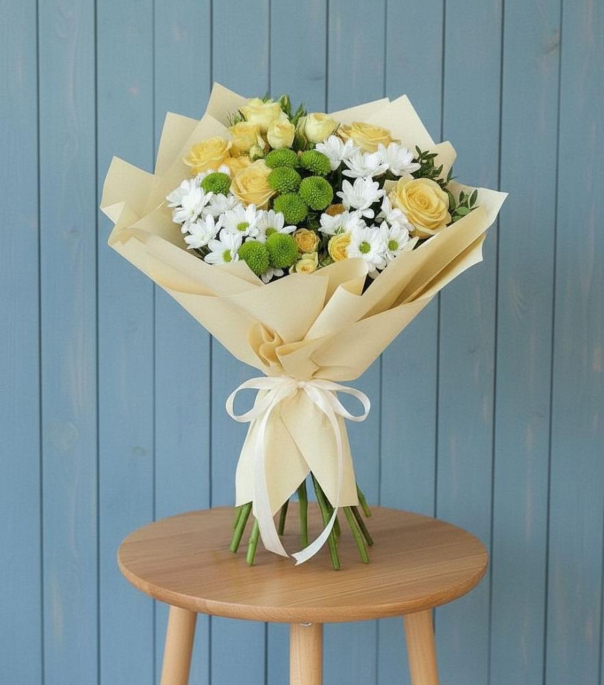 Букет цветов из: Хризантемы и Розы в Алексеевка Алексеевский район