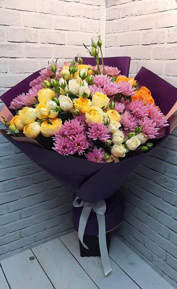 Букет цветов из: Хризантемы и Розы в Алексеевка Алексеевский район