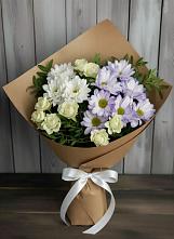 Букет цветов из:  Хризантемы и Розы в Алексеевка Алексеевский район