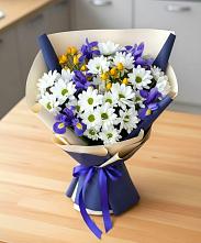 Букет цветов из:  Розы, Ирисы и Хризантемы #REPLACE_PRED# Алексеевка Алексеевский район