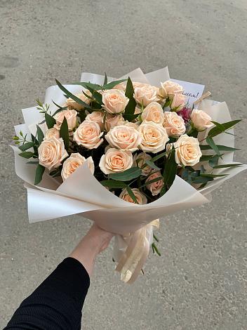 Букет Кремовые розы Латте в Алексеевка Алексеевский район